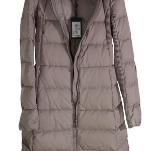 Armani Beige Hooded Long Down Ladies Coat - Size 4