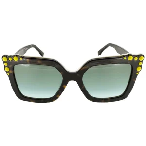 Fendi Havana White Cat Eye Women's Sunglasses 0260/S