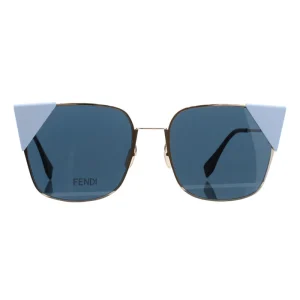 Fendi Rose Gold & Blue Square Women's Sunglasses 0191/S