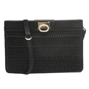 Fiorelli Flossy Black Weave Crossbody HandBag