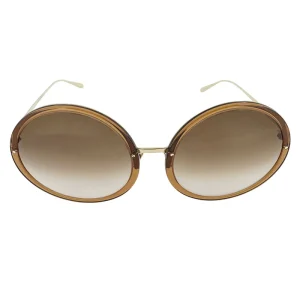 Linda Farrow The Kew Brown Women's Sunglasses 6138 LFLC457C34SUN