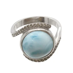 Marahlago Adella Larimar Stone Sterling Silver Ring Size 7