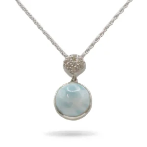 Marahlago Bliss Larimar Stone Sterling Silver Necklace