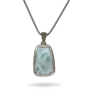 Marahlago Hanna Petite Larimar Stone Sterling Silver Necklace