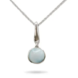 Marahlago Liquido Larimar Stone Sterling Silver Necklace