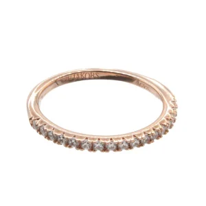 Sif Jakobs Cubic Zirconia Rose Gold Ring Size 52