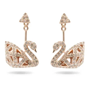 Swarovski Facet Swan Collection Rose Gold Earrings