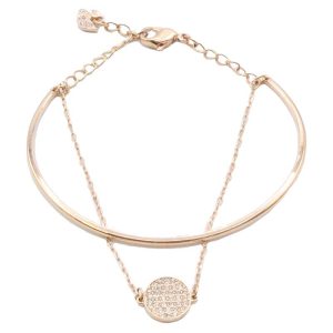 Swarovski Ginger Collection Rose Gold Bangle Bracelet