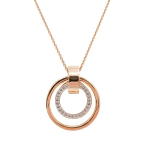 Swarovski Hollow Collection Circle Rose Gold Necklace