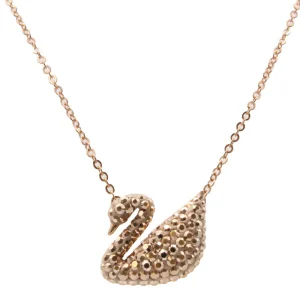 Swarovski Iconic Swan Rose Gold Crystal Necklace