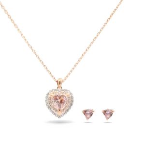 Swarovski One Collection Heart Necklace & Earring Jewellery Set