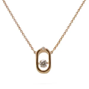 Swarovski Sparkling Dance Rose Gold Oval Necklace