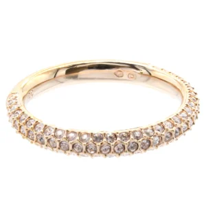 Swarovski Stone Rose Gold Ring Size 55