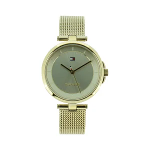 Tommy Hilfiger Ladies Watch Gold Mesh Strap 1782362