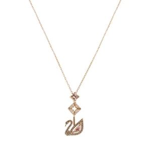 Swarovski Rose Gold Plated Swan Necklace 5517626