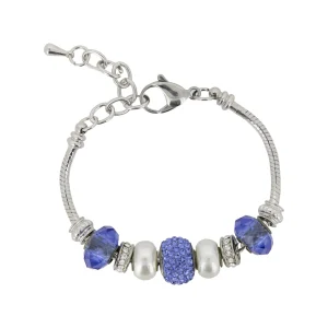 Lovita Charm Bracelet Blue Crystals