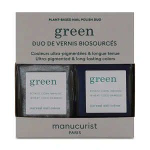Manucurist Green Silver & Blue Nail Polish Duo Set