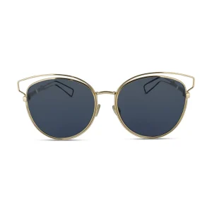 Dior Sideral 2 Gold Frame & Blue Lens Sunglasses J9KU *EX DISPLAY*