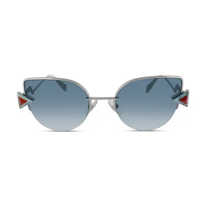 Fendi Cat Eye Silver Blue Gradient Sunglasses FF0242 *EX DISPLAY*