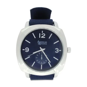 American Exchange Blue And Silver Mens Watch With Interchangeable Straps 5477