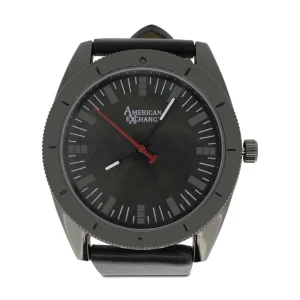 American Exchange Black Mens Watch With Bracelets Set 5218