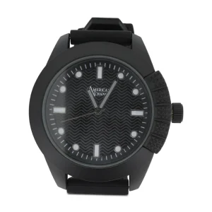 American Exchange Men's Black And Silver Watch 5413