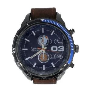 American Exchange Blue Leather Watch With Interchangeable Straps 5336 (Blemished Box)