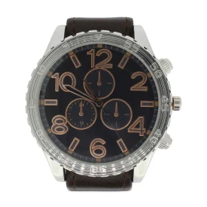 American Exchange Silver Mens Watch With Interchangeable Straps 5314