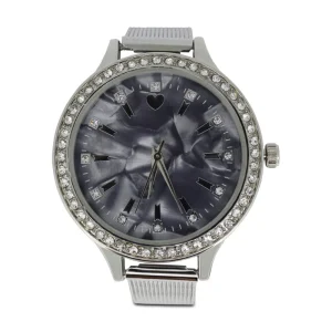 Jessica Carlyle Mesh Silver Watch & Bracelet Set "Family" 6857