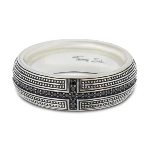 Thomas Sabo Black Ziconia Cross Ring Size-62 TR1943-051-11-62