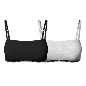 Calvin Klein 1996 Unlined Bralette Womens Black/Grey 2 Pack