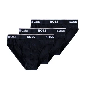 Hugo Boss Power Cotton Stretch Briefs Black 3 Pack Black Men's