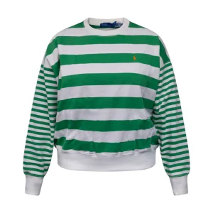 Ralph Lauren Polo Striped Terry Jumper Green Women's