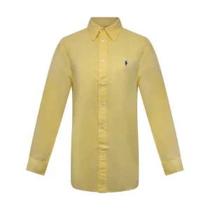 Ralph Lauren Cotton Blouse Shirt Relaxed Fit Yellow Women's