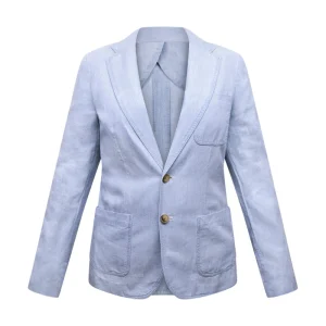Ralph Lauren Polo Chambray Blazer Light Blue Women's