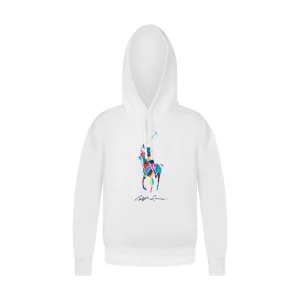 Ralph Lauren Multi-Colour Polo Pony White Hoodie  Men's