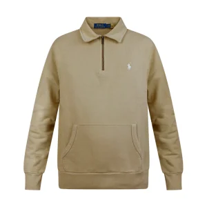 Ralph Lauren Polo Quarter-Zip Sweatshirt Beige Men's
