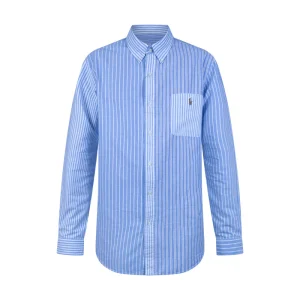 Ralph Lauren Polo Custom Fit Striped Shirt Blue/White Men's