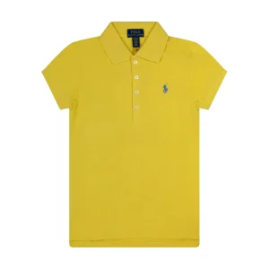 Ralph Lauren Polo Stretch Mesh Girls Polo Shirt Yellow