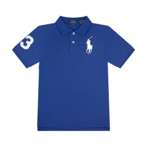 Ralph Lauren Polo Big Pony Cotton Boys Polo Shirt Blue