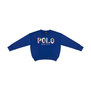 Ralph Lauren Polo Cotton Applique Girls Sweatshirt Blue