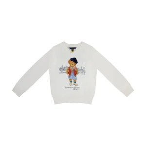 Ralph Lauren Polo Bear Paris Terry Boys Sweatshirt White