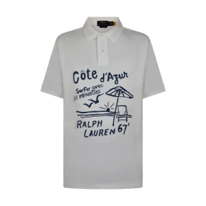 Ralph Lauren Polo Classic Fit Surfer Mesh Polo Shirt White - Mens