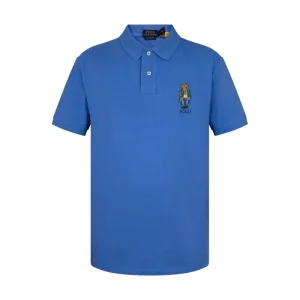 Ralph Lauren Polo Custom Fit Bear Polo Shirt Blue Men's