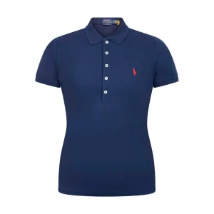 Ralph Lauren Polo Women's Mesh Polo Shirt Navy Blue