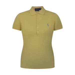 Ralph Lauren Slim Fit Stretch Polo Shirt Yellow Women's