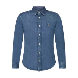 Ralph Lauren Polo Slim Fit Denim Blue Shirt Women's