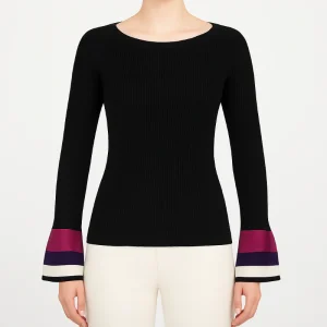 Armani Black Pink & White Ladies Jumper  - Size 8