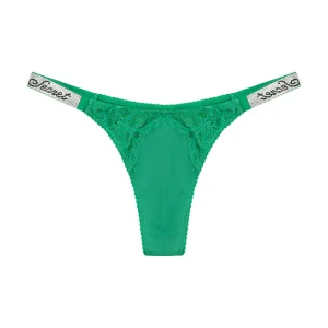 Victoria's Secret Shine Strap Lace Green Thong