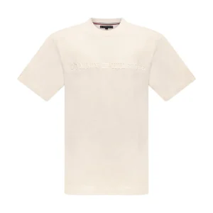 Tommy Hilfiger Archive Logo Cotton Men's T-Shirt Feather White - Large